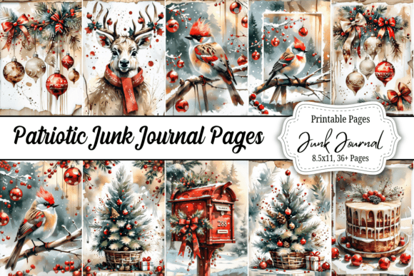 50 Rustic Christmas Junk Journals for Crafts & Branding