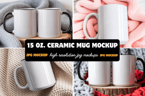 Christmas 11oz Mug Mockups for Product Mockups and Seasonal Crafting