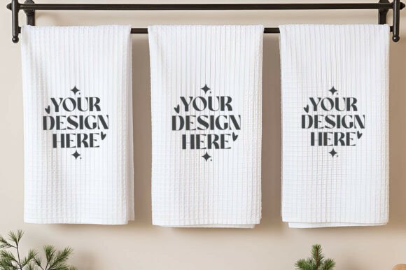 Christmas Blank Kitchen Towel Mockup Review for Real Crafting Use