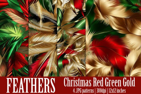Christmas Colors Feathers Patterns: A Festive Design Asset Review