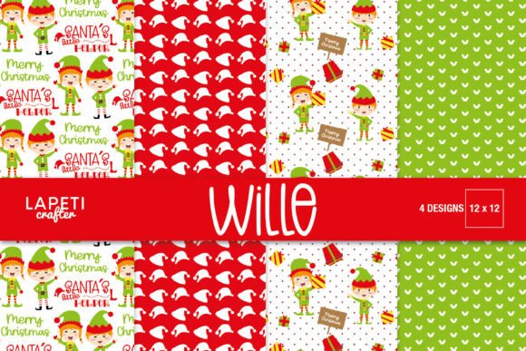 Christmas Elf Card Papers: A Playful Pattern for Seasonal Blog Design