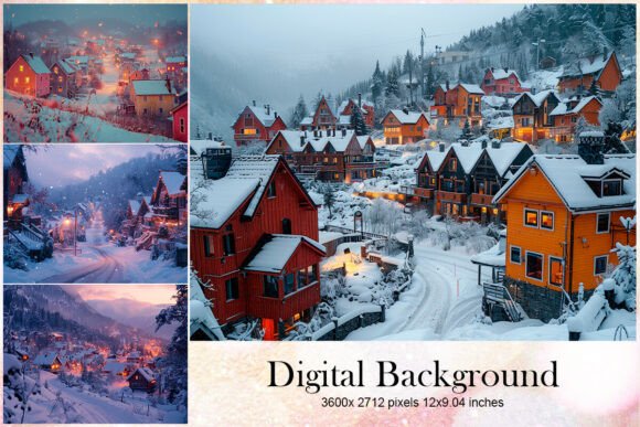 Christmas Night Light Snow Background Review: A Festive Graphic Design Asset