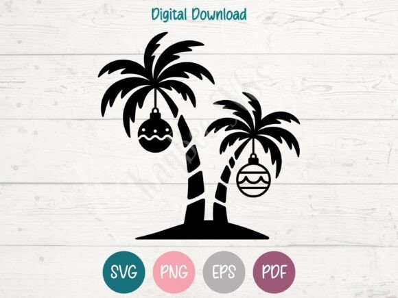 Christmas Palm Trees SVG PNG EPS PDF: A Versatile Graphic Design Asset for Crafts and Branding