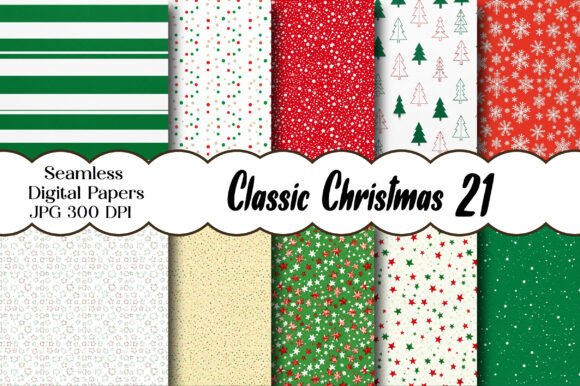 Classic Christmas Seamless Digital Paper: A Timeless Pattern for Holiday Design