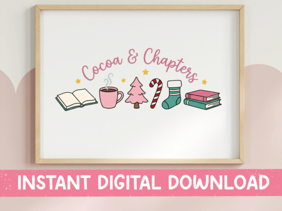 Cocoa and Chapters Christmas Reader: A T-Shirt Design with Editorial Appeal