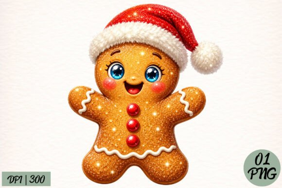 Coquette Gingerbread Christmas PNG for T-Shirt Designs
