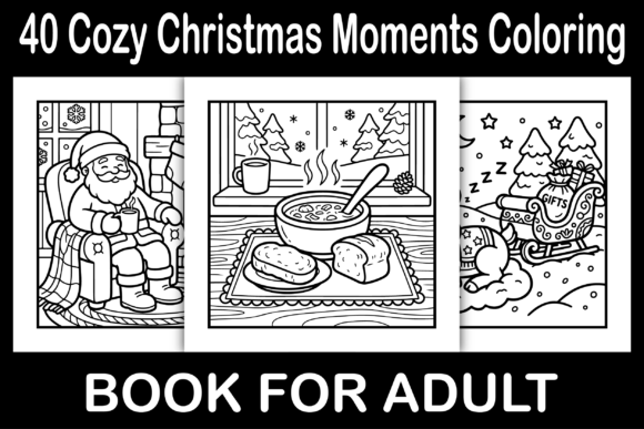 Cozy Christmas Moments Coloring Pages for Branding and Marketing