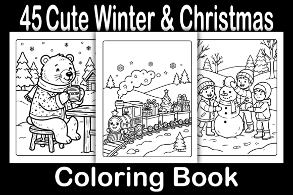 Cute Winter Christmas Coloring Book for Handmade Businesses