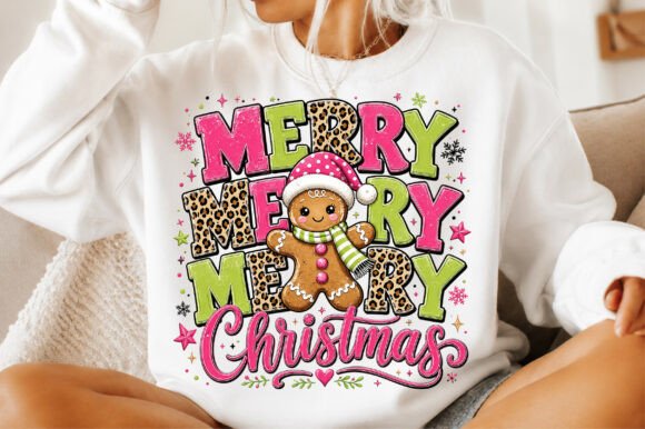 Merry Christmas PNG, Gingerbread Charm for T-Shirt Designs