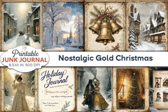 Nostalgic Gold Christmas Junk Journal Review