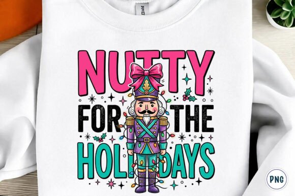 Nutty for the Holidays Christmas PNG: A Festive Graphic Design Asset for T-Shirt Designs
