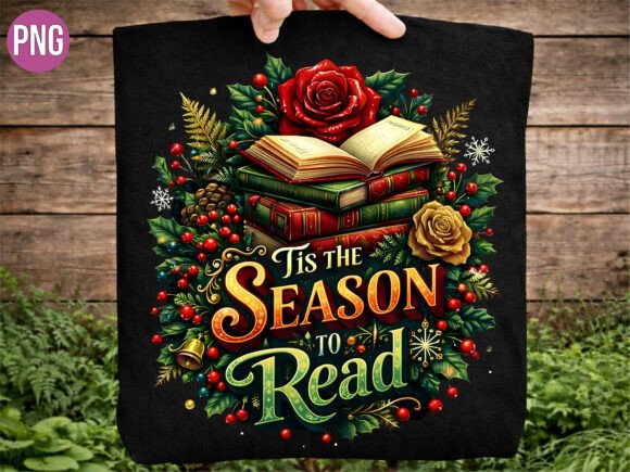 Tis the Season to Read Christmas PNG: A Designer’s Take